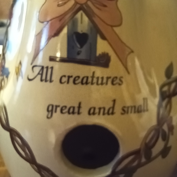 Vintage Yesteryears Pottery Birdhouse Marshall  Hand Turned Floral 80's 90's - Picture 7 of 8